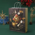 Personalized Gift Bags Festive Packaging Exquisite Handbag Christmas Gift Bag Event Supplies Christmas Printed Kraft Paper Bag. 