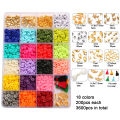 1Set/box 18 Kinds Clay Beads Set for DIY Accessories Jewelry Making Necklace Bracelet. 