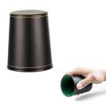 Professional Dice Cup Set PU Leather Game Dice Stacking Set with Cup for Indoor Entertainment Party Board Games Supplies. 