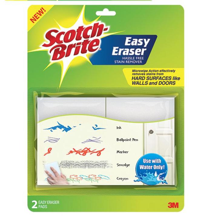 Scotch-Brite Easy Eraser Pad, Magic Pad easily removes a variety of stains and marks. 2 units/pack