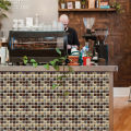 1/10Pcs Crystal Mosaic Tile Stickers DIY 3D Waterproof Self-Adhesive Wall Stickers For Kitchen Bathroom Wall Decor Sticker 10x10cm. 