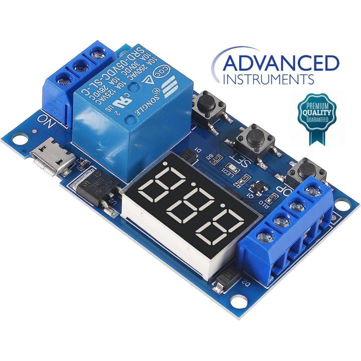 ADVANCED™ Timer Module Trigger Cycle Timer Circuit Timing Switch Turn On/Off Relay Board Module 6‑30V Micro USB 5V JZ‑801 with LED Display For Egg / EGGS Incubator