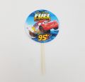 CARS THEME CUPCAKE TOPPER - PACK OF 10 CUPCAKE TOPPERS - CARS CUPCAKE TOPPERS. 