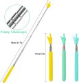 Telescopic Extendable Pointer Foldable Hand Pointer Finger Design Pointer Mini Stick Teacher Training Stick Classroom early educational stick Blackboard pointing tool. 