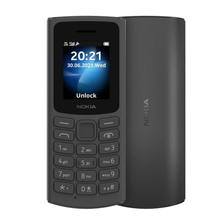 Nokia 106 2023  Display Screen Size	1.8 Inches Screen Resolution	120 x 160 Pixels Screen Type	IPS LCD Battery Type	1000 mAh  1 Year Warranty Brand Warranty