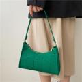 Fashion Simple Shoulder Underarm Bags Personality Texture Armpit Bag Solid Color Casual Handbags Female Pouch Tote Crossbody Bag. 