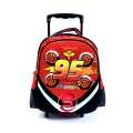 McQueen Cars 13Inch 3D Children's Trolley Backpack for Pre-Nursery,KG Kids School High Quality Bag. 