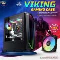 AA Tiger Viking Black ATX Gaming PC Case with 1 RGB Fan | Micro ATX PC Casing | Low Price Gaming Case with Fans. 