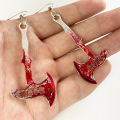 Drop Earrings Punk Style Horrible Blood Scissors Hook Earrings. 