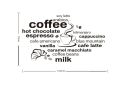JM7323 English proverbs coffee wall stickers Vinyl DIY Coffee language wall decals For Cafe kitchen restaurant decoration Art. 