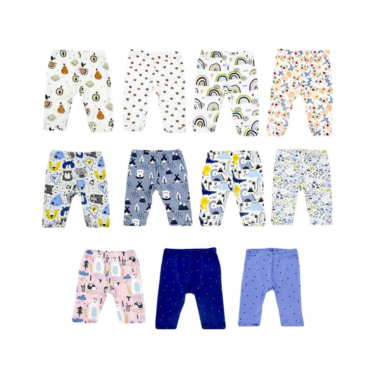 12 pcs - Baby Trousers 0-18 Month Cute Printed Cotton Summer Unisex Casual Baby Boys Pant Infant Girl Pants Newborn Trousers - Bottom Pajamas