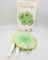 GREEN GOLDEN PAPER FAN SET ( PACK OF 6 PAPER FANS ) - PAPER FANS FOR BIRTHDAY PARTY DECORATION - PARTY DECORATION PAPER FANS. 
