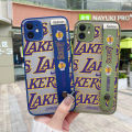 dienya for Huawei P20 Case With Wristband Thin Frosted Transparent Hard Full Cover Camera Silicone Softcase Fashion Tide Lakers Pattern Casing Shockproof Protection Cases. 