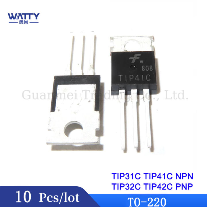 10Pcs/Lot  TIP31C TIP41C NPN TIP32C TIP42C PNP TO-220