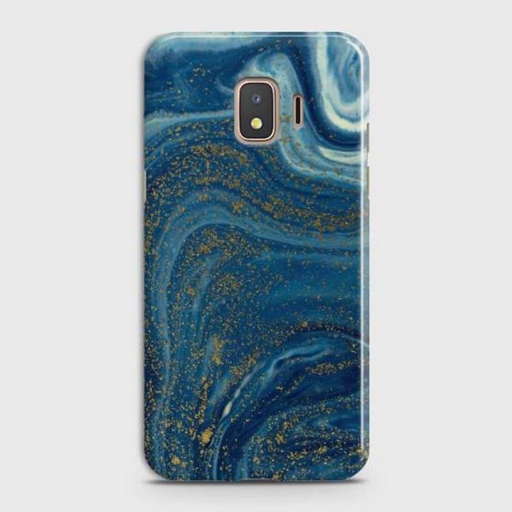 Samsung J2 Core Cover - SkinLee HQ Hard Case - Blue Liquid Marble - SKINLEE-338-1-364-226