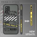 UCUC for OPPO F19 A74 Back Cover Trendy Stickers Side Printed Pattern Design Phone Cover Frosted Transparent Hard Phone Case. 