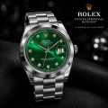 Luxury Men's Stainless Steel Watch | Rolex Design Waterproof Quartz Analog Wrist Watch with Stylish Box | Elegant Chronograph Style Bracelet Chain with Date Display | Premium Business Casual Male Fashion Dress Timepiece | Gents Men Boys Anniversary Gift. 
