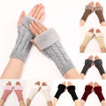 Adults Gloves Fingerless Fall Winter Ladies Writing Gloves. 