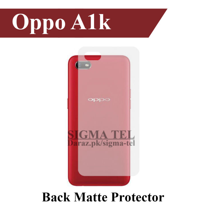 Oppo A1K Back Matte Protector Premium Quality Soft Skin Sheet Soft Film Protection For A1K