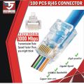 RJ45 Cat6 / Cat5e Pass Through Connector - 8P8C Gold Plated Passthrough. 