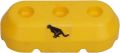 Kids Zone Hard Plastic Cricket Wickets Set for Kids for Age Group 3 to 10 Year (3 Piece Wickets, 2 Bails, Base, 24'' Wickets Length, Yellow). 