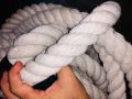 Premium White Cotton Battle Rope 1.5" Thick 38mm for Tug of War or Gym Battle Rop White Cotton Rope - Durable Hard Rope for Fitness Training in different sizes 10ft/20ft/30ft/40ft/50ft Manila Hemp Rope Jute Rope Battle Rope. 