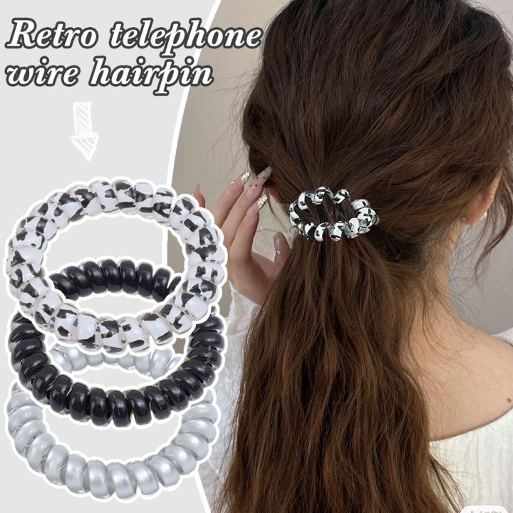 1/3pcs%20Spiral%20Hair%20Ties%20Telephone%20Cord%20Scrunchies%20Leopard%20Ponytail%20Holder%20Elastic%20Hair%20Band%20Rubber%20Band%20Women%20Hair%20Accessories%20-%20Image%203