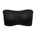 Free Size Non-Padded Strapless Bra for Women - Fits 30 to 38 Sizes (Black & Beige). 
