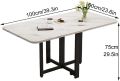 Drop Leaf Dining Table, Folding Dining Table with 6 Wheels, Multipurpose Collapsible Drop Leaf Extension, E1 Grade Environmental Protection Plate, Carbon Steel Bracket, Foldable Forms. 