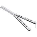 Folding Butterfly Knife Comb for Portable Practice: CSGO Valorant - No Sharp Blade Training Tool, Stainless Steel Balisong Pocket Trainer. 