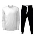 Plain White T shirt With Matching Trouser Full Sleeves Round Neck Cotton T Shirts Sports Wear For Men. 