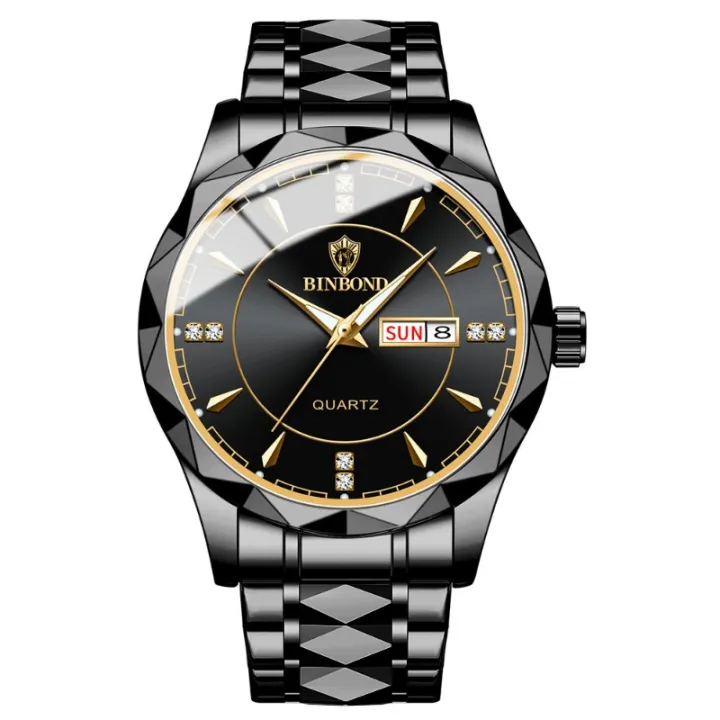 Stainless%20Steel%20Waterproof%20Watch%20Men's%20Gold%20Luminous%20Dual%20Calendar%20Korean%20Version%20Quartz%20Wrist%20Watch%20-%20Image%206