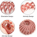 Korean Fashion Bird Nest Expanding Crystal Tail Hair Bun Holder – Ponytail Claw Clip for Women and Girls. 