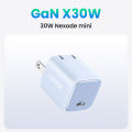 【US Plug】UGREEN Nexode GaN 30W Fast Charger for iPhone 16 15 PD3.0 USB C 1 Port Quick Charger for iPad Pro SAMSUNG S25 S24 Xiao/mi Type C Mobile Phone Charger for Realme. 