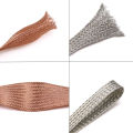 1/5/10m Copper Braided Sleeve Tinned Plating 4 6 8 10 15 18 25 Mm Expandable Metal Sheath Screening Wire Cable Shielded. 