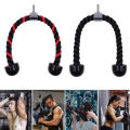 Handle Cable Pull Down the Horizontal Triangle Rope Horizontal Two-head Muscle Abdomen Side Traction Rope Heavy Drawing Rope Grip Workout Home Cable Attachment Handle Gym Press Tension Nylon Rope (Black/Red). 