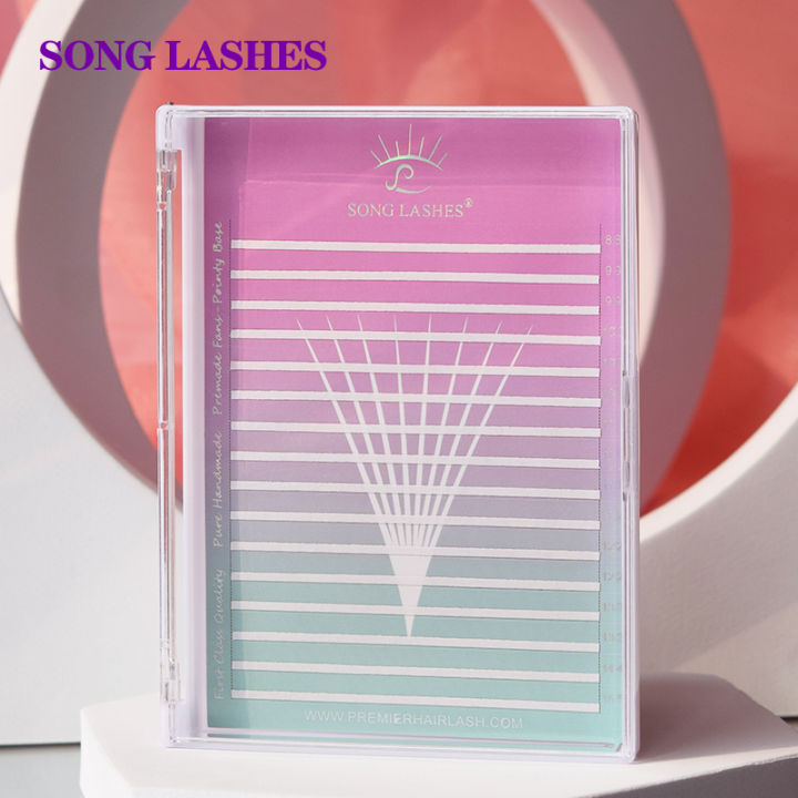 SONG LASHES Mega Box Fans Storage Tray For Eyelash Extensions Premade Fans Delicate Private Labels Prepare Fans