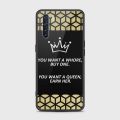 Oppo Reno 3 Cover - SkinLee HQ Infinity Glass Case (Soft) - You Want A Queen Earn Her - SKINLEE-595-1-779-565. 