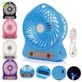 Portable Mini Fan Cooler Baby Fan Rechargeable Battery Fan Operated 3 Mode Speeds With LED Light USB Fan Rechargeable Fan Mini USB Fan Portable Fan Indoor Fan Outdoor Fan LED Light Fan With 18650 Battery Multicolor. 