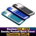 Realme C12 | Realme C25 Back Cover Smoky Matte Pocket Style C25 Case For Boys. 