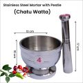 High Quality Stainless Steel Mortar Pestle Chato Wata Stainless Steel Mortar Pestle Perfect For Kitchen Salt & Pepper Grinding Bowl For Spices Herbs Nuts Garlic Tools Food Items The Best Price In Pakistan. 