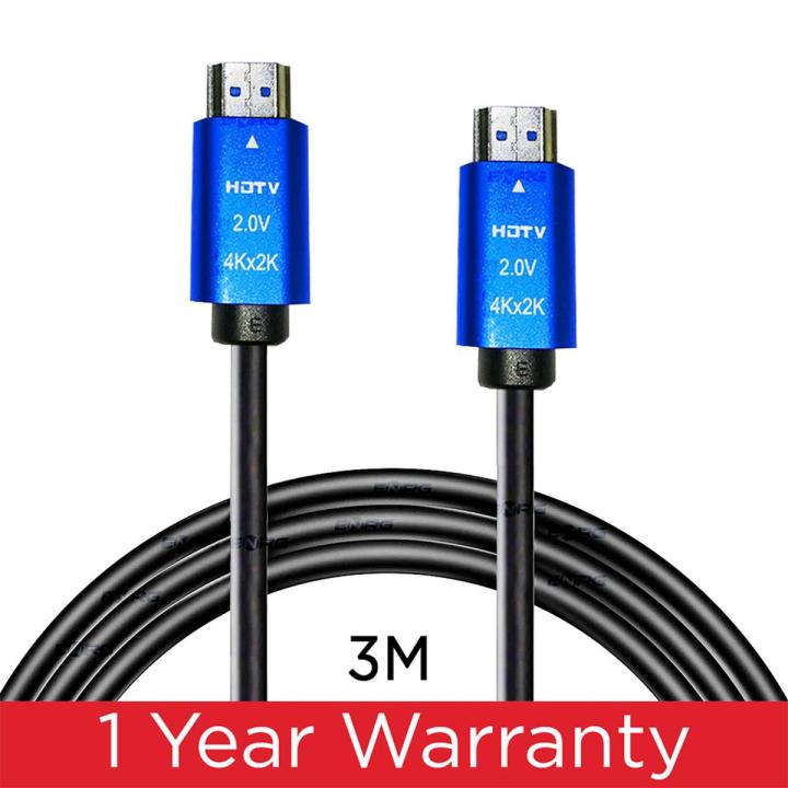 ENRG HDMI Cable 3 Meter 4K UHD Support 100Mbps Speed Heavy Duty Cable For Ps4 Lcd Monitor - Black