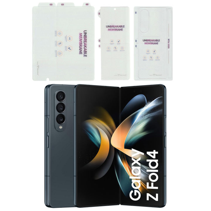 Samsung Z Fold 4 Front & Back Membrane Sheet Protector Edge To Edge Shiny Film For Galaxy Z Fold 4