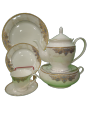 Bone China Dinner Set HS-Half Sheet 61 PCs HME. 