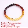 100% Natural Amber Bracelet Healing Energy Gemstone Stretch Men Women Bracelets Fashion Jewelry Gift. 