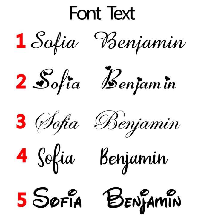 5 Font Personalized Decal Vinyl Wall Sticker For Kids Rooms Custom Name ...