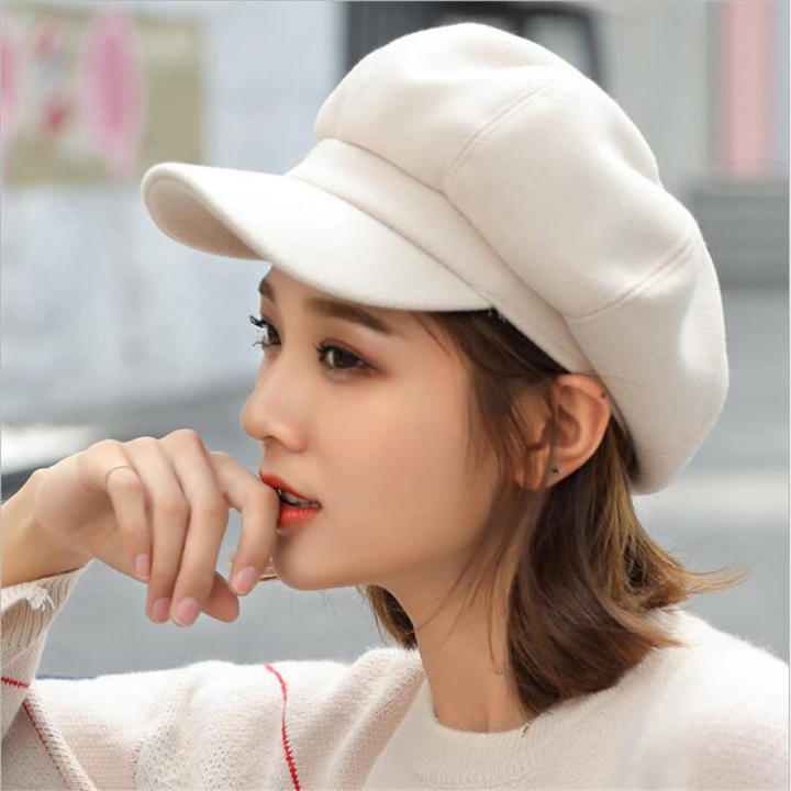 Autumn Winter Fashion Hats Classic Plain Beret Caps Fashionable Berets Stylish Newsboy Caps Women's Winter Berets