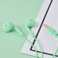 Macaron Candy Series Stereo High Bass 3.5mm Headset Wired Earphone With Microphone Handfree. 
