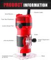 Compact Router, TRIMMER BABY Routers for Woodworking, 6.5Amp 1.25HP Palm Wood Router Tool, 30000R/MIN Hand Edge Trimmer. 