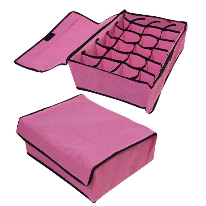Underwear Socks Bra Organizer Non-Woven Fabrics Storage Box 24 Drawer Closet Organize Boxes for Underwear Socks Organizer